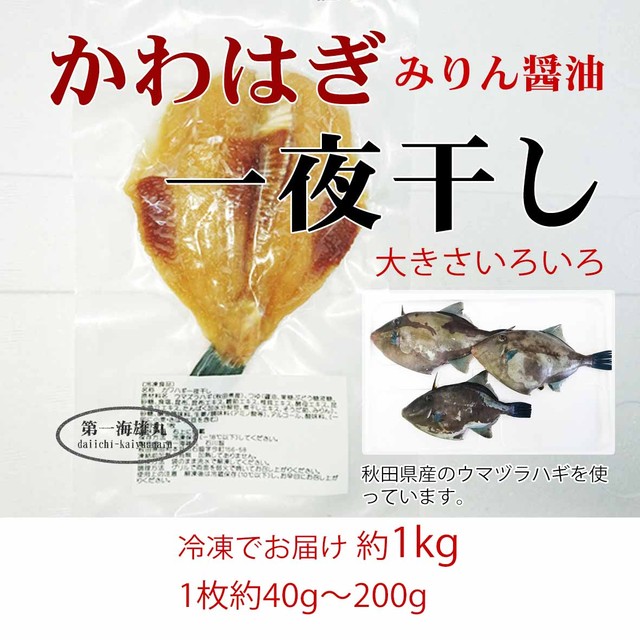 カワハギ一夜干し1kg 冷凍食品 鮮魚 第一海雄丸