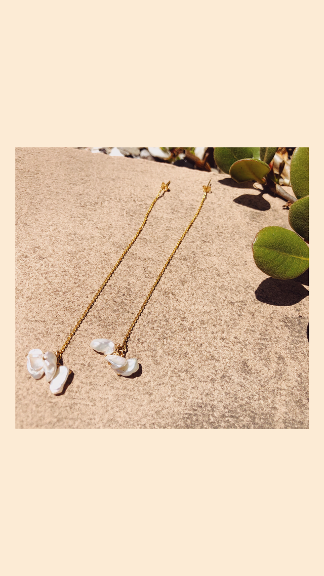 Chain Pearl Pierce チェーンパールピアス