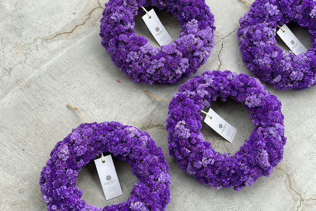 Statice Wreath Violet 09 | スターチスリース