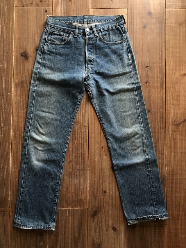 70 S Levi S 501 66前期 デニムパンツ リペア跡あり 実寸 31 29