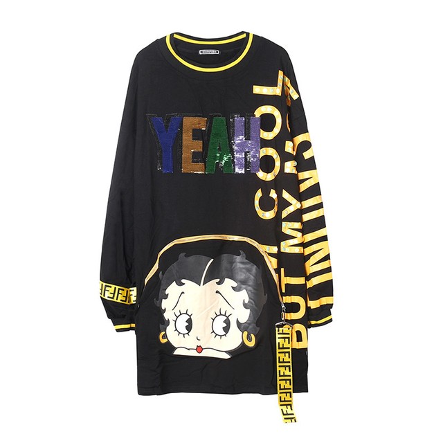 インポート ベティちゃんブラックワンピース All Piece