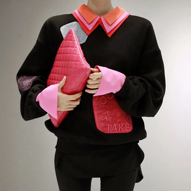 【即納】colorful felt shirt