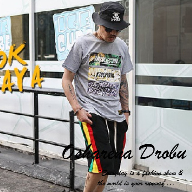 メンズ ジャマイカスタイル レゲエタイド ハーフパンツ あぱれる泥棒