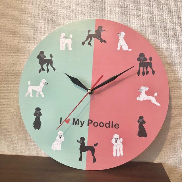 掛け時計 2カラーイラスト Funnywan ファニィワン