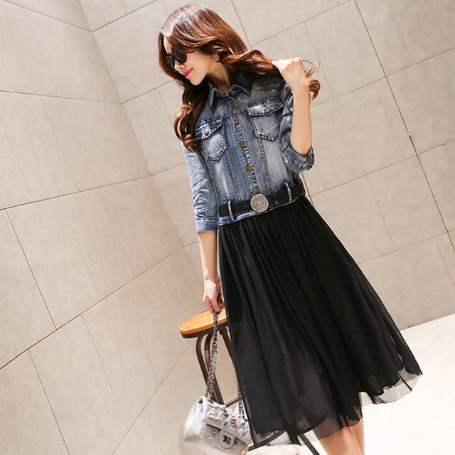 レディース ワンピース Aライン デニムワンピ ミディアム丈 チュニック ワンピース デニムワンピース ベルト付き カジュアル 通勤 おしゃれ 春 Lwy933 Bianka