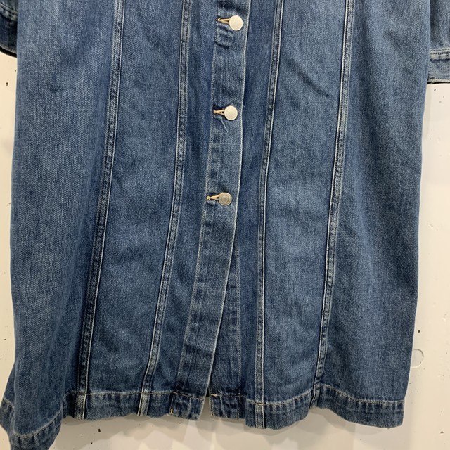 アメリカ古着 Gap ロング丈デニムジャケット デニムコート デニムワンピース Chupa