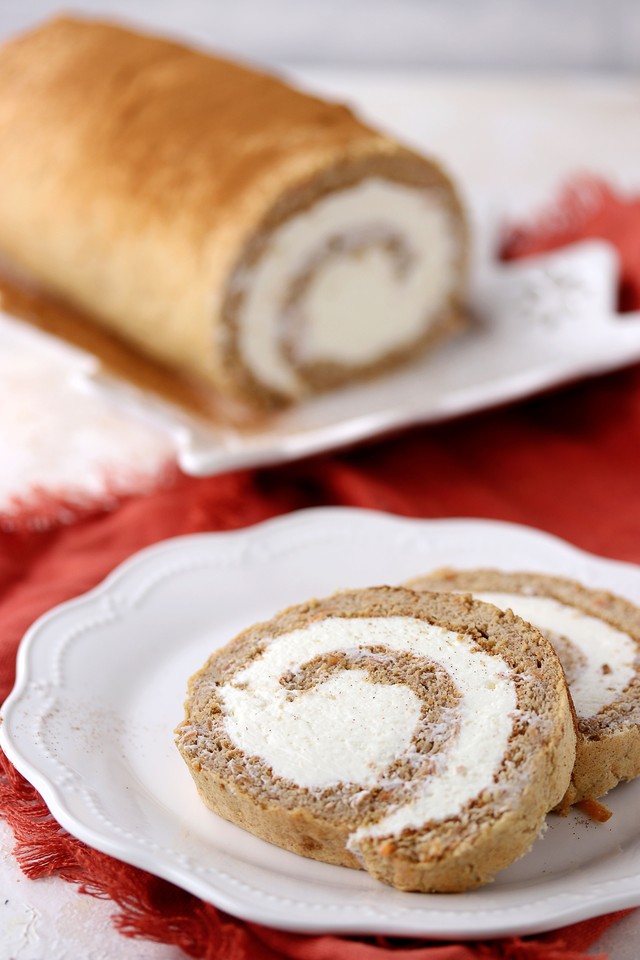 低糖質キャロットケーキロールケーキ Keto Carrot Cake Roll ケトライフ