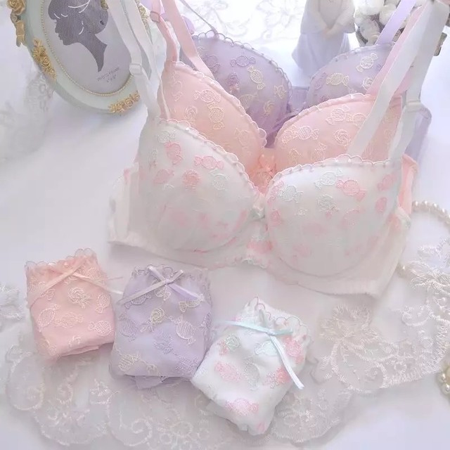パステルカラーキャンディーブラセット Stylishwoman Lingerie 大人女子ファッション