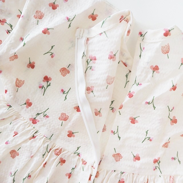 水彩花柄ワンピース 185 1501 花柄子供服 Igc