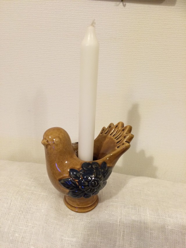 北欧 スウェーデン Deco 鳥のキャンドルホルダー フラワーベース ヴィンテージ Pilvi ピルヴィ