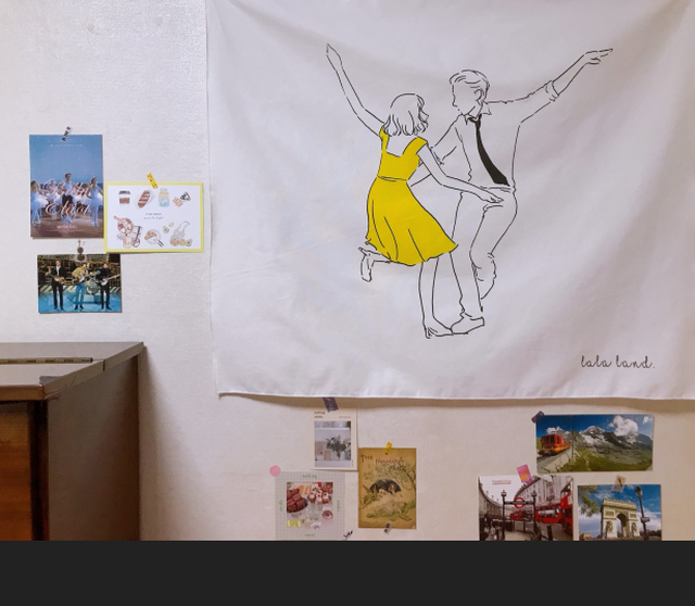 韓国人気インテリア ファブリックポスターラ ラ ランド S Maumpom