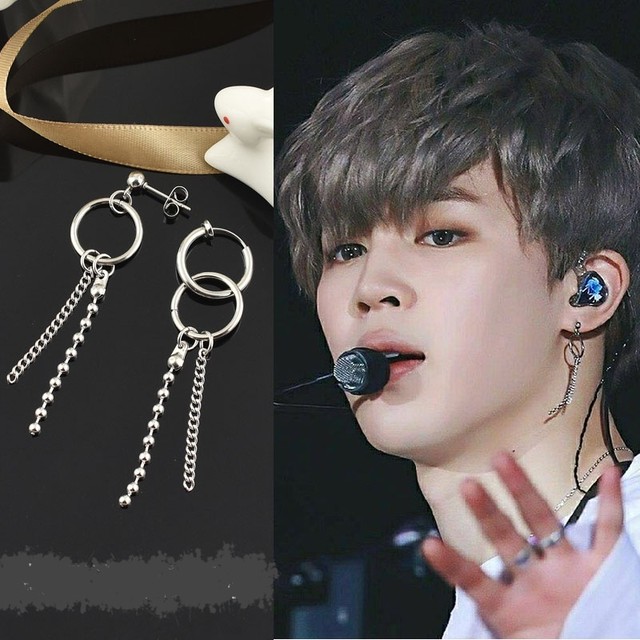 2type Bts Jimin ジミン 着用モデル ダブルリング シングルリング チェーンピアス 2pc 1pair 日本未入荷アクセサリー専門店 Leadhope