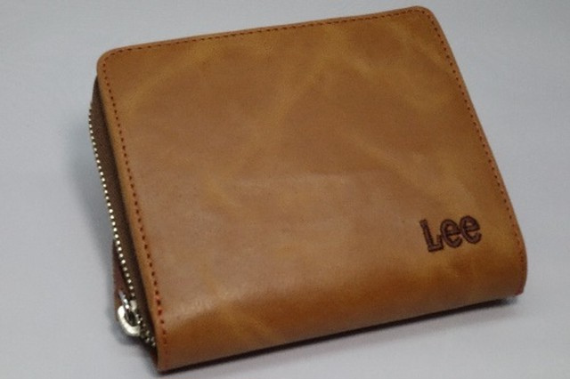 送料無料 リー Lee ブランド メンズ 財布 二つ折り ラウンドファスナータイプ イタリアンレザー ビンテージ感のあるワイルドなシリーズ プレゼントにも最適 Wanderboy
