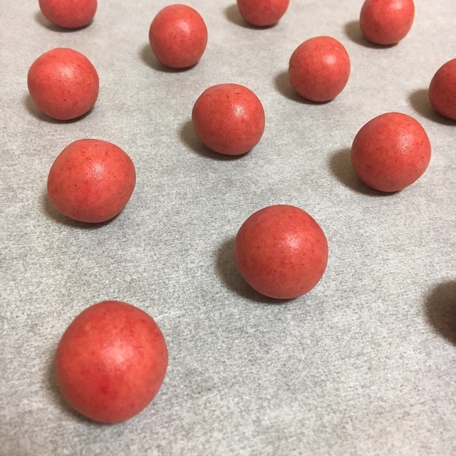 苺のスノーボールクッキー 3個入り ひよりびより