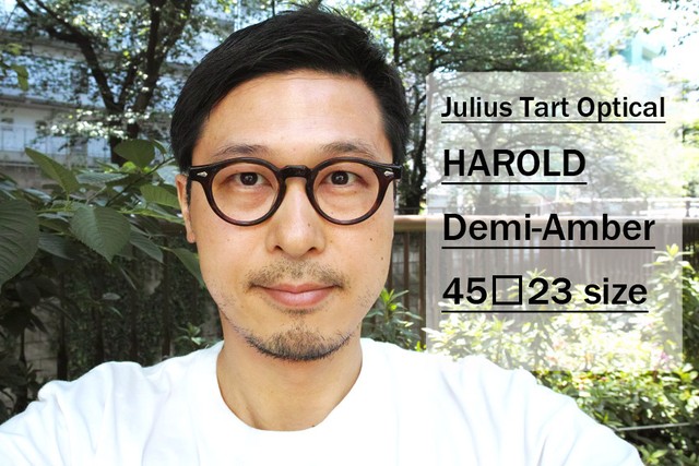 Julius Tart Optical タート Harold ハロルド Demi Amber デミアンバー P3 ボストンフレーム ラウンドフレーム 中目黒のメガネ サングラスセレクトショップ Props