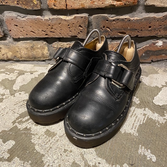 マーチン 英国製 Dr Martens ストラップシューズ 黒 Slut Albatross Vintage