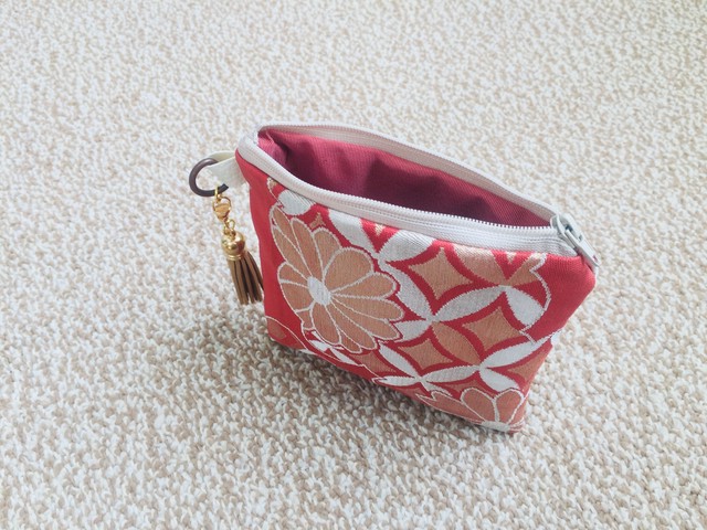 着物帯リメイクバッグポーチバッグインバッグ1点物ハンドメイド送料無料no 216 着物帯リメイクショップkamadaworld