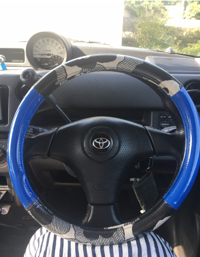 ブルーブルーチェックデニムハンドルカバー Moco ハンドルカバーのお店