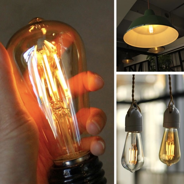 【調光器対応】E26 エジソンバルブ LED ロング