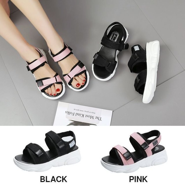 スポーツサンダル ダットソール クマ スポサン 4 5cm 韓国ファッション レディース サンダル ベルト マジックテープ フラットサンダル 厚底 サンダル 厚底 かわいい 歩きやすい Chiko チコ プチプラレディースファッション通販 韓国ファッション