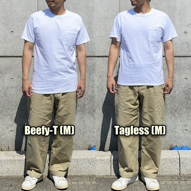 Usa企画 Hanes Beefy T 半袖 ポケット Tシャツ 白 Hab