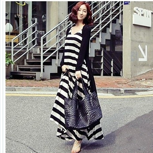 バックリボン ワンピース ワンピース ミニ フレア 切り替え ボーダー ストライプ 無地 ブラック ホワイト 黒 白 モノトーン ボーダー ス Basecamp49