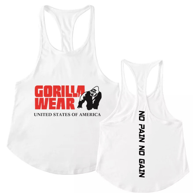 Gorilla Wear メンズ タンクトップ スポーツウェア トレーニングウェア Gym ジム 筋トレ フィットネス ゴリラ ブラック 黒 Gold Gym フィットネスウェア 男性 ホワイト グレー イエロー ブルー レッド Mmmc