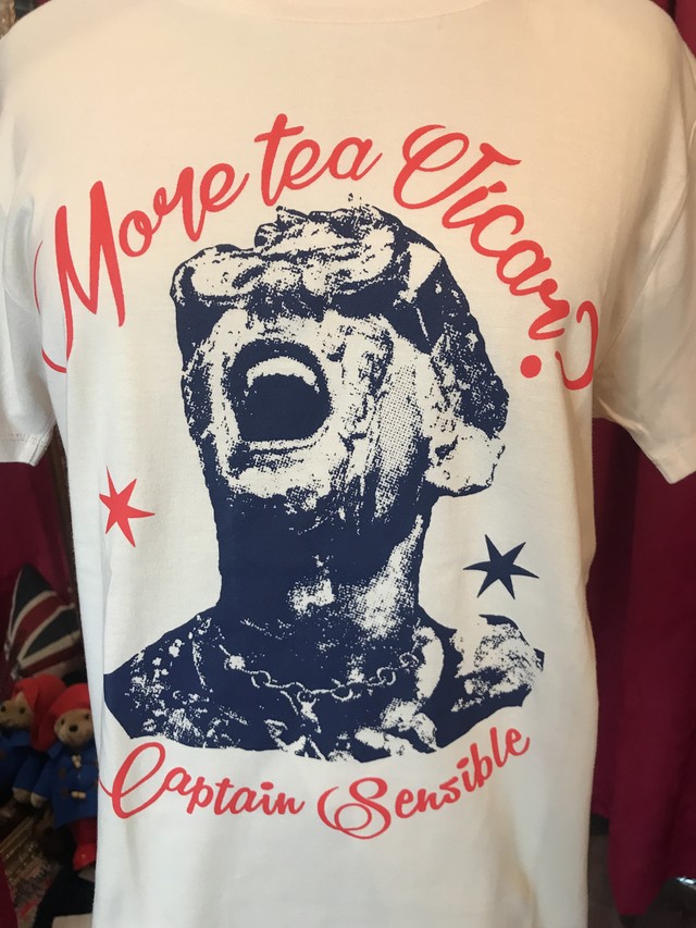 Captain Sensibleキャプテンセンシブル T Shirtアイボリー More Tea Vicar