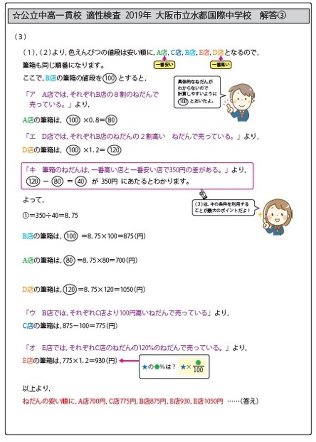 買い物に関する問題編 全国公立中高一貫校 適性検査 テーマ別 よ くわかる過去問題解説集 自宅でできる受験対策ショップ ワカルー Wakaru