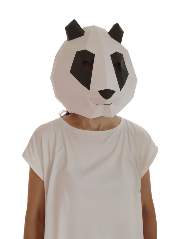 ぱんだ パンダ マスク かぶりもの 大人用 手作り人気動物シリーズ 面白いかわいい被り物 かぶれますく ハロウィン仮装衣装にも 送料込 Panda 3d Mask Papercraft Diy かぶりもの 被り物 動物マスク手作りペーパークラフト おもしろ 面白い かわいいかぶれ