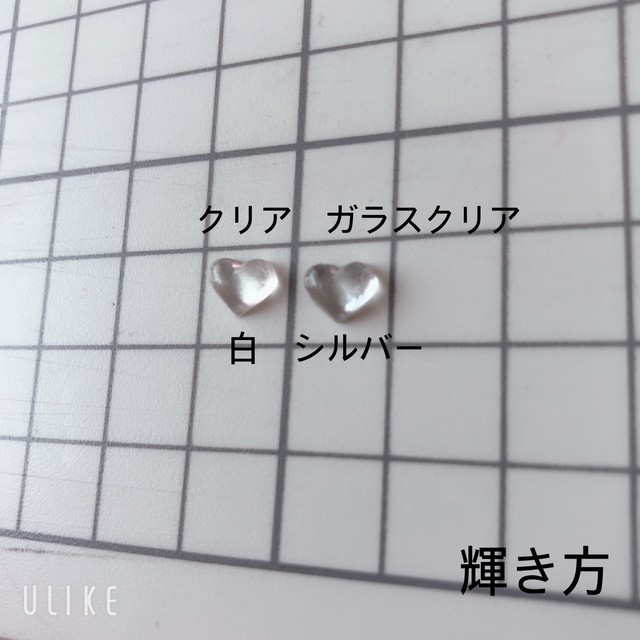 3dネイルパーツ クリア ハート Fire Magic