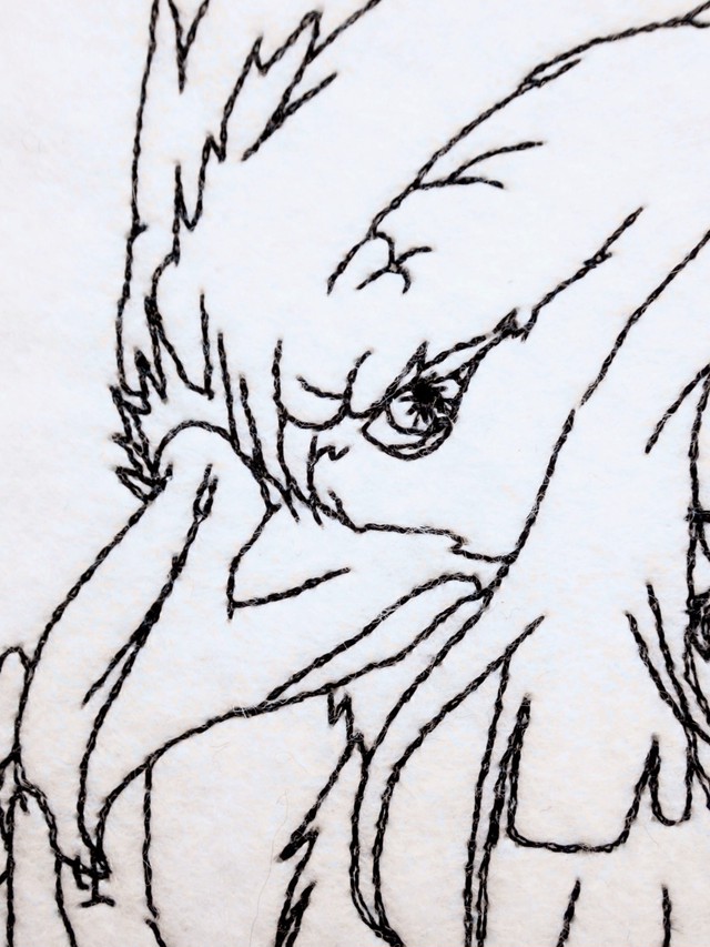 キャラ縫い額装刺繍 王女シャッフル 蒼下の暇 Riflleshuffl