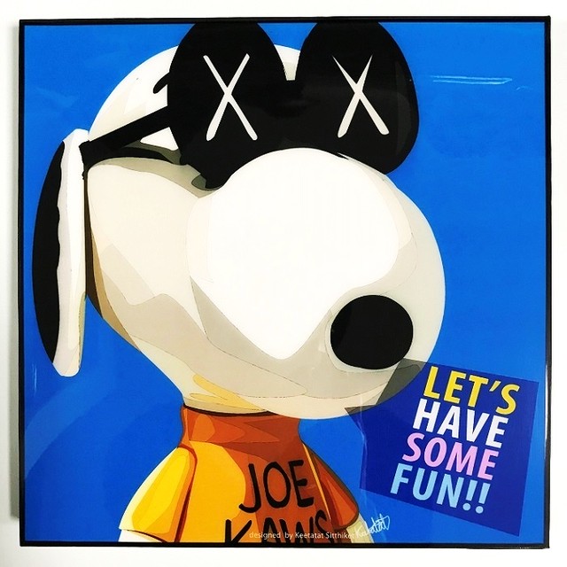 Snoopy スヌーピー ポップアートパネル Keetatat Sitthiket ポップアートフレーム ポップアートボード グラフィックアート ウォールアート 絵画 壁立て 壁掛けインテリア 額 ポスター プレゼント ギフト インスタ映え アニメ キャラクター キータタットシティケット