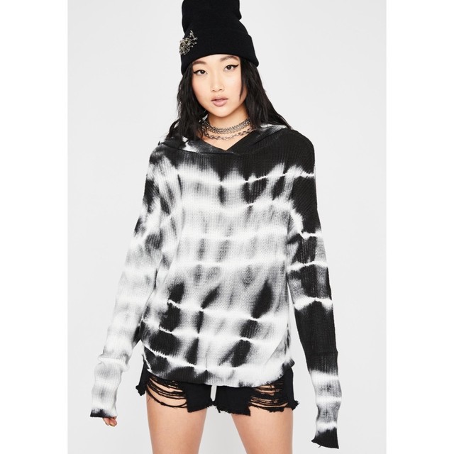 Dollskill Laftre Tie Dye Hoodie Swtr 海外ファッション ニット フーディー パーカー タイダイ 個性的 Showgirls Tokyo