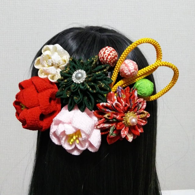 髪飾り 色打掛髪飾り ヘッドドレス 成人式髪飾り 卒業式髪飾り 七五三髪飾り 袴髪飾り Kamikazarin つまみ細工髪飾り 成人式髪飾り 七五三髪飾り 卒業式髪飾り