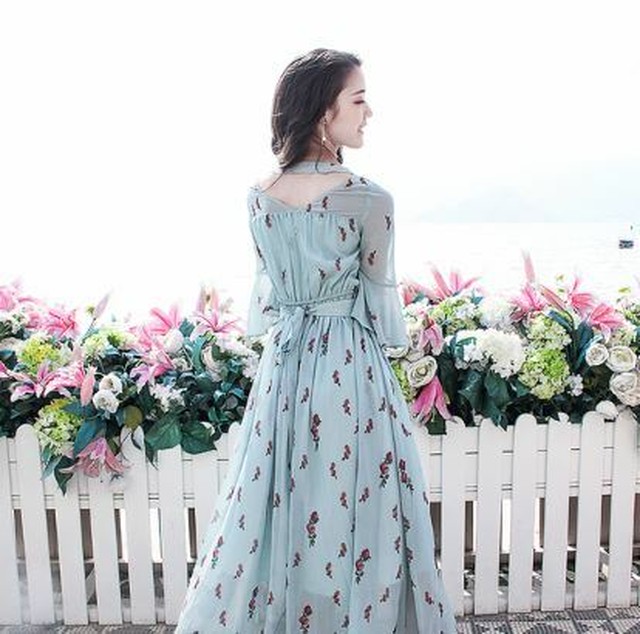 ワンピース アイスブルー フロントボタン カットオフ ベルスリーブ サーキュラーカフス バックシャン ギャザー リボンベルト 結婚式 パーティー 韓国 ドレス オルチャン キャバドレス 96 Ayaland Caba 韓国 オルチャン キャバドレスショップ