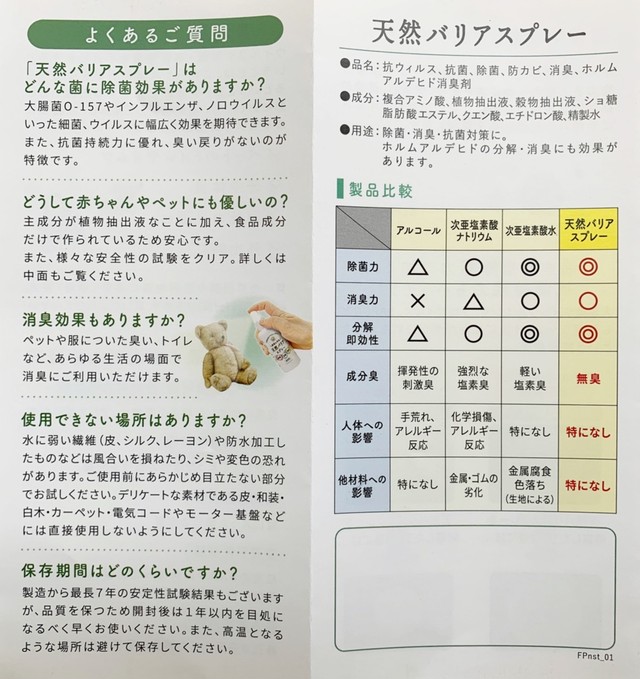 お値下げ中 送料無料 5本セット 5セット限定 日本製 天然成分でできた除菌スプレー Room Shop