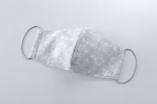 Lサイズ丹後ちりめんシルクマスク グレー 日本製 スバストラジャパン