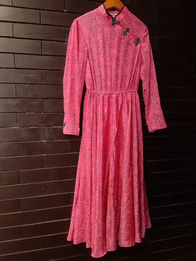 China Design Flare Dress チャイナデザインフレアワンピース Small Change ヴィンテージ 古着 Smallchange スモールチェンジ