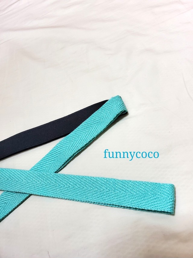 カラー三重紐 黒 ペパーミント Funnycoco ファニーココ