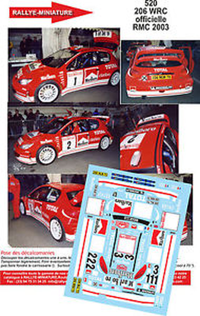 送料無料 ディーキャル1435 Peugeot6wrcギレスpanizziモンテcarlo03decals 143 Ref 5 Peugeot 6 Wrc Gilles Panizzi Rally Monte Carlo 03 R 模型車専門店