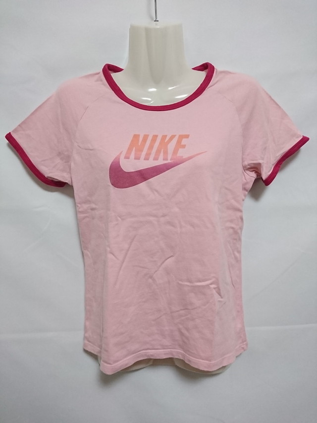 Nike ナイキ レディースm リンガーtシャツ 半袖 カジュアル 普段着 ジョギング ジム ピンク 3280 660 スポーツウェア シューズの古着屋 リサイクルスポーツ