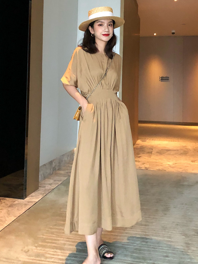 ウエストマーク ワンピース ミディ丈 Glamoclassy