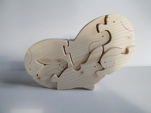 ハートのうさぎパズル 送料無料 Washi48 S Ownd