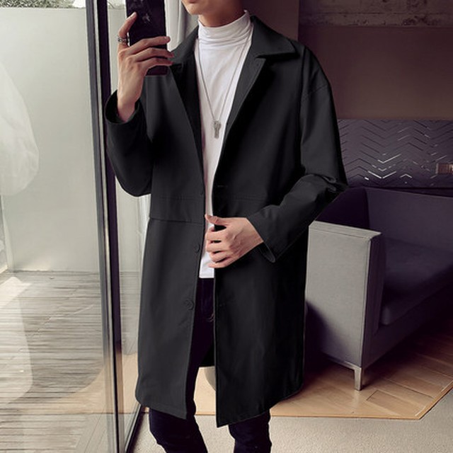 通勤スタイルでも活躍 寒い季節に1枚は持っていたいベーシックデザイン メンズ コート ジャケット ブラックセレクトショップblack Dyed