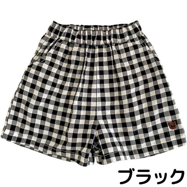 子供服 ハーフパンツ キッズ ギンガムチェック クマ 刺繍 ズボン 男の子 夏物 半ズボン 春物 かわいい 5061 Humming K 子供服 ハーフパンツ キッズ ギンガムチェック クマ 刺繍 ズボン 男の子 夏物 半ズボン 春物 かわいい 5061 Humming K