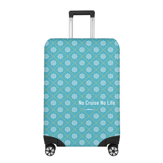 オリジナル スーツケースカバー 舵輪柄 エメラルド あつまれ クルーズファンショップ