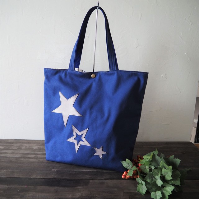 星ワッペンのトートバッグ Sui