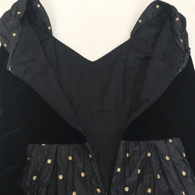 超希少品 ディオール ヴィンテージドレスワンピース ベロア シルク 黒 Aspiration01