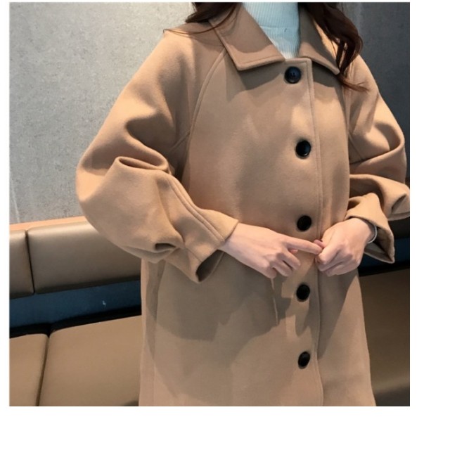 大きいサイズ レディース ロングコート ステンカラーコート アウター ロング レディース 大きいサイズ ボリューム袖 大人可愛い モテ 秋 Basecamp49